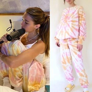 Audrey Gawley Tie-Dye Zip Up Hoodie and Joggers Set